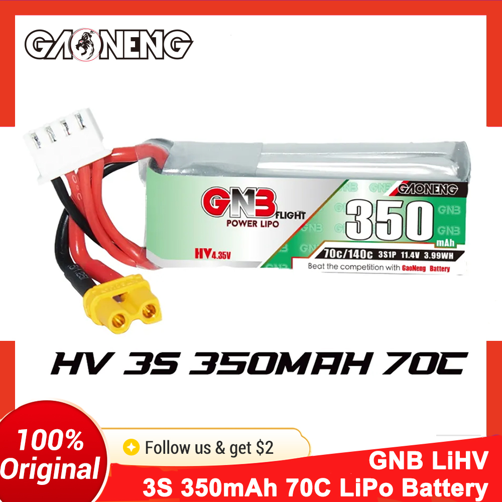 Gaoneng GNB 350mAh 3S 70C LiPo - Fpv Drone Goggles recension och pris