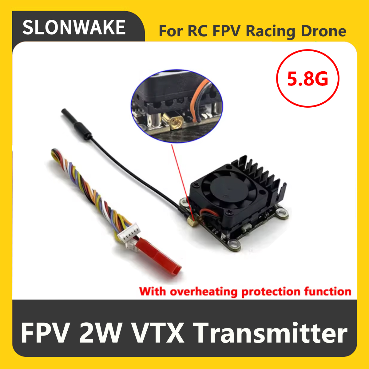 SLONWAKE 5.8G 2000mW FPV VTX T - Fpv Drone Frame recension och pris